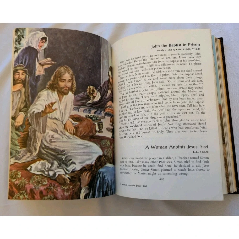 Vintage 1955 Egermeier's Bible Story Book Deluxe Edition Hardcover Warner Press